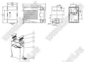 Case 23-115 корпус на DIN-рейку 70x45x100 мм