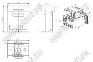 Case 23-120 корпус на DIN-рейку 118x83x147 мм