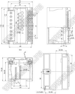 Case 23-89 корпус на DIN-рейку 110x75x70.5 мм