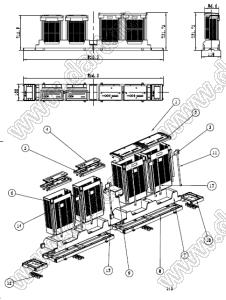 Case 22-93 промышленный управляющий корпус (комплект с двумя клеммными колодками) 857x100x232 мм