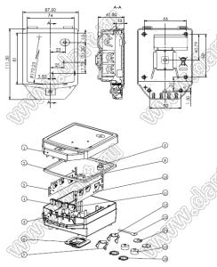 Case 20-89 коробка электрическая соединительная 112x88x42 мм