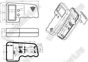 Case 21-58D корпус переносной 116.7x71.2x30.5 мм; пластик ABS