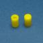 A04-Y толкатель (колпачок) круглый D=6мм; h=10мм; посадочное отверстие 2x3мм; пластик ABS; желтый
