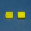 A14S-Y толкатель (колпачок) квадратный 10x10мм; h=3,2мм; посадочное отверстие 3,5x4,0мм; пластик ABS; желтый