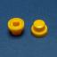 A93-Y толкатель (колпачок) круглый D=7/10мм; h=7,5мм; посадочное отверстие 3,9x3,9мм; пластик ABS; желтый