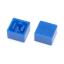 A27-L толкатель (колпачок) квадратный 9,2x9,2мм; h=4,7мм; посадочное отверстие 3,8x3,8мм; пластик ABS; синий