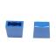 A10-L толкатель (колпачок) прямоугольный 11,0x5,5мм; h=10,1мм; посадочное отверстие 3,3x3,3мм; пластик ABS; синий