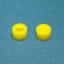 A16-Y толкатель (колпачок) круглый D=5,8мм; h=3,7мм; посадочное отверстие 2x3мм; пластик ABS; желтый