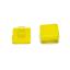 A14-Y толкатель (колпачок) квадратный 10x10мм; h=3,2мм; посадочное отверстие 3,8x3,0мм; пластик ABS; желтый