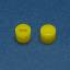 A28-Y толкатель (колпачок) круглый D=6мм; h=5мм; посадочное отверстие 2x3мм; пластик ABS; желтый