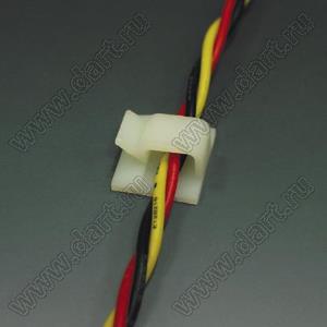 WCL-4(3M) зажим кабеля на самоклеящейся площадке; 14,4x16,0мм; нейлон-66 (UL); натуральный