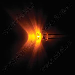 BL-UY703/1F3-19 (BIN-1) светодиод цилиндрический 5,0x6,8 мм с внутренним конусом; желтый; 590...593нм; корпус прозрачный; 1,9...2,1V; 80...150мКд; 180°