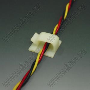WCL-7(3M) зажим кабеля на самоклеящейся площадке; 20,8x19,0мм; нейлон-66 (UL); натуральный