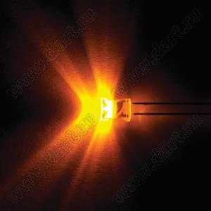 BL-UY703/1F3-05 (BIN-1) светодиод цилиндрический 5,0x6,8 мм с внутренним конусом; желтый; 587...590нм; корпус прозрачный; 1,9...2,1V; 50...80мКд; 180°