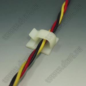 WCL-5(3M) зажим кабеля на самоклеящейся площадке; 16,8x16,0мм; нейлон-66 (UL); натуральный