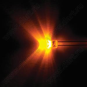 BL-UY703/1F3-05 (BIN-2) светодиод цилиндрический 5,0x6,8 мм с внутренним конусом; желтый; 590...593нм; корпус прозрачный; 1,9...2,1V; 50...80мКд; 180°