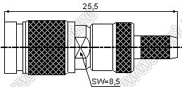 JC3.650.189 (CC4-C-75J2) 75 Ohm разъем ВЧ для гибкого кабеля