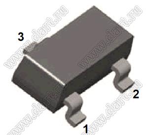 FMMT449 (SuperSOT) транзистор биполярный широкого применения; NPN; Uкэо=30В; Uкбо=50В; Iк=0,041666667А (макс.); h21=300 (макс.)