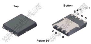 FDMS6673BZ (Power 56) транзистор полевой с изолированным затвором; P-канал; Uси=30В; Iи=28А; R=6,8(Ом)
