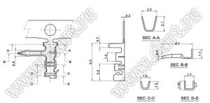B2002-03P (03P-SJN) корпус угловой колодки на кабель запаиваемой в плату, шаг 2,0 мм, 3 контакта; шаг 2,00мм