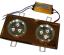 BLSV-DL18090CW светильник потолочный 2x(3x1Вт) светодиодный акриловый золотистый прямоугольный, холодный свет (драйвер LED-L04080W-A), 2 посдочных отверстия по 62 мм