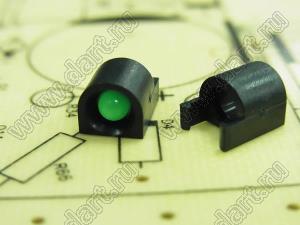 LED3-21 держатель 3-мм светодиода на плату угловой; C=3,2мм; ABS; черный