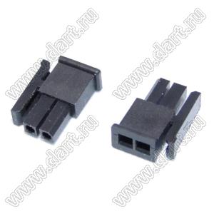 3000HF-2x01P-1 (Micro-Fit 3.0™ MOLEX 043025-0200, MF30-HFD1-02, 5560-02) колодка на кабель (розетка) двухрядная; шаг 3,0мм; 2x1-конт.