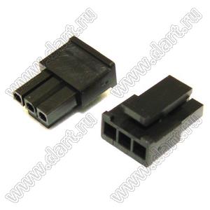 3000HF-03P-1 (Micro-Fit 3.0™ MOLEX 043645-0300) колодка на кабель (розетка) однорядная, шаг 3,0 мм; 3 конт.; шаг 3,0мм; 3-конт.