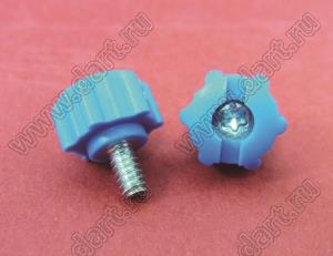 GPR632-6BU винт с плстиковой головкой; 6-32 UNC; пластик ABS (UL); голубой