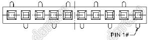 2209SM-34G-B1 розетка прямая однорядная на плату для поверхностного (SMD) монтажа; шаг 2,00 x 2,00 мм; (1x34) конт.