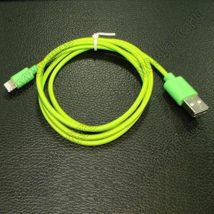 USB/AM-IPHONE5/6/7/8-1E кабель переходник USB - IPHONE-5 зеленый; L=1м
