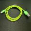 USB/AM-IPHONE5/6/7/8-1E кабель переходник USB - IPHONE-5 зеленый; L=1м