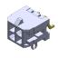 3000WR-S-F-2X02P (Micro-Fit 3.0™ MOLEX 043045-0406) вилка на плату двухрядная угловая SMD с защелками в плату; шаг 3,0мм; 2x2-конт.