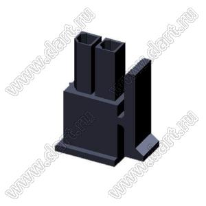 3000HF-2x01P-1 (Micro-Fit 3.0™ MOLEX 043025-0200, MF30-HFD1-02, 5560-02) колодка на кабель (розетка) двухрядная; шаг 3,0мм; 2x1-конт.
