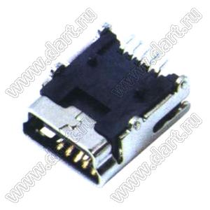 US01-590 розетка мини USB2.0 для поверхностного (SMD) монтажа, 5 конт.