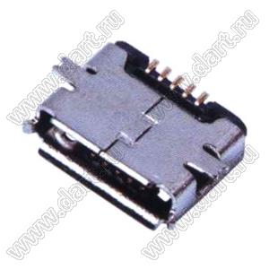 US01-520 розетка микро USB2.0 для поверхностного (SMD) монтажа, тип AB, 5 конт.