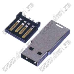 US01-052 вилка USB2.0 на кабель тип A