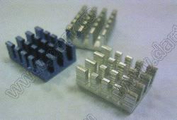 Km1-002U (14x8x19mm) радиатор для микросхемы; 14x8x19мм; алюмииний анодированный; синий