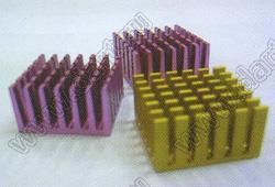 Km1-011Y (28x20x28mm) радиатор для микросхемы; 28x20x28мм; алюмииний анодированный; желтый