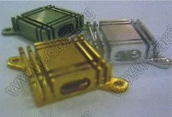 Km1-019Y (28x10x28mm) радиатор для микросхемы; 28x10x28мм; алюмииний анодированный; желтый