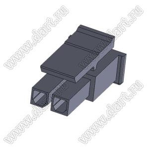 3000HF-02P-1 (Micro-Fit 3.0™ MOLEX 043645-0200) колодка на кабель (розетка) однорядная, шаг 3,0 мм; 2 конт.; шаг 3,0мм; 2-конт.