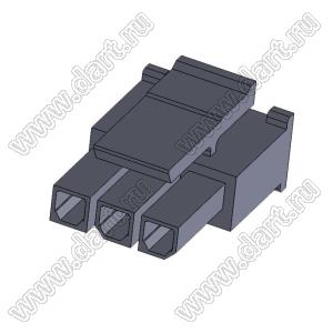 3000HF-03P-1 (Micro-Fit 3.0™ MOLEX 043645-0300) колодка на кабель (розетка) однорядная, шаг 3,0 мм; 3 конт.; шаг 3,0мм; 3-конт.