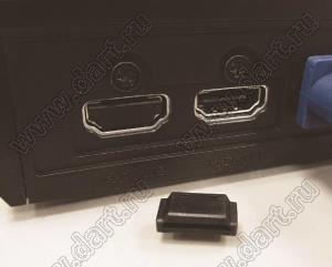 HDMIC-4 заглушка разъема HDMI; черный; полиэтилен PE