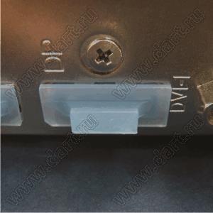 DPC-1(BU) заглушка разъема DP (DisplayPort); полиэтилен; прозрачный голубой