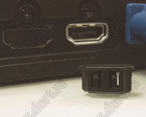 HDMIC-3 заглушка разъема HDMI; черный; нейлон-66 (UL)
