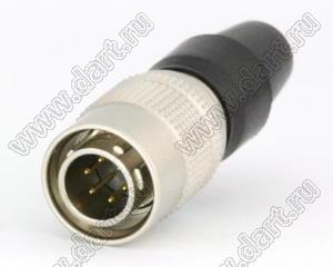 BLDI-06M2-04 штекер HIROSE на кабель; d отв.=мм; ; 6 контактов