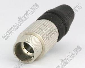 BLDI-06M2-03 штекер HIROSE на кабель; d отв.=мм; ; 6 контактов