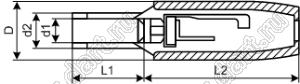 DJK-10I штекер питания 2,8x5,5x9 на кабель