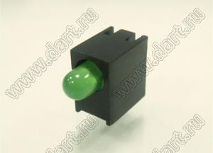 LED-301(B) держатель 3мм светодиода на плату угловой; C=3,3мм; нейлон-66 (UL); черный