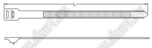 YJ-R915 стяжка кабельная; L=915мм; нейлон-66 (UL); натуральный